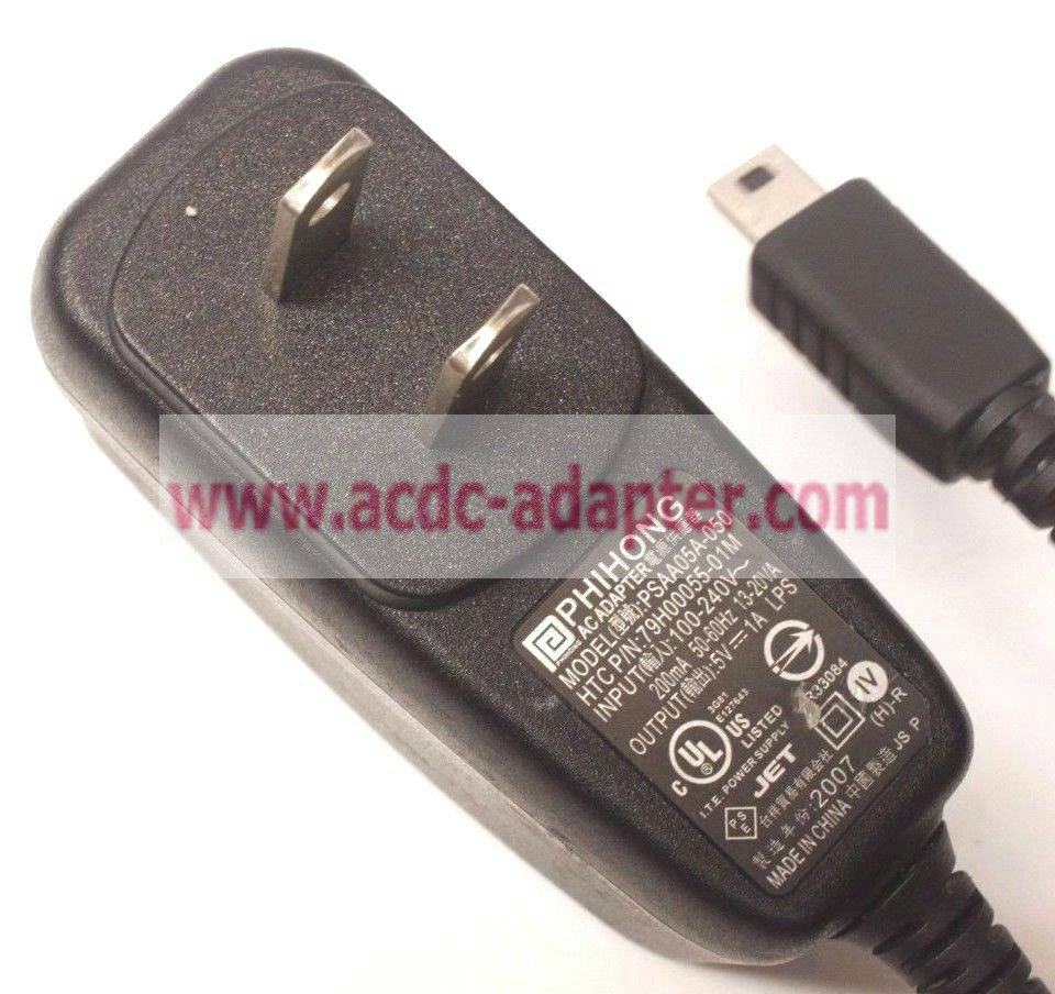 New Phihong PSAA05A-050 AC Power Supply Adapter 5V 1A Mini USB Plug